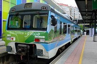 Tren turístico na estación de Vigo-Guixar.