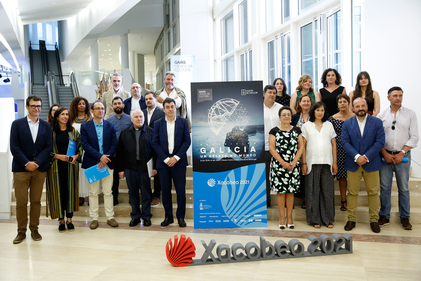 Presentación da exposición, onte na Cidade da Cultura de Galicia.