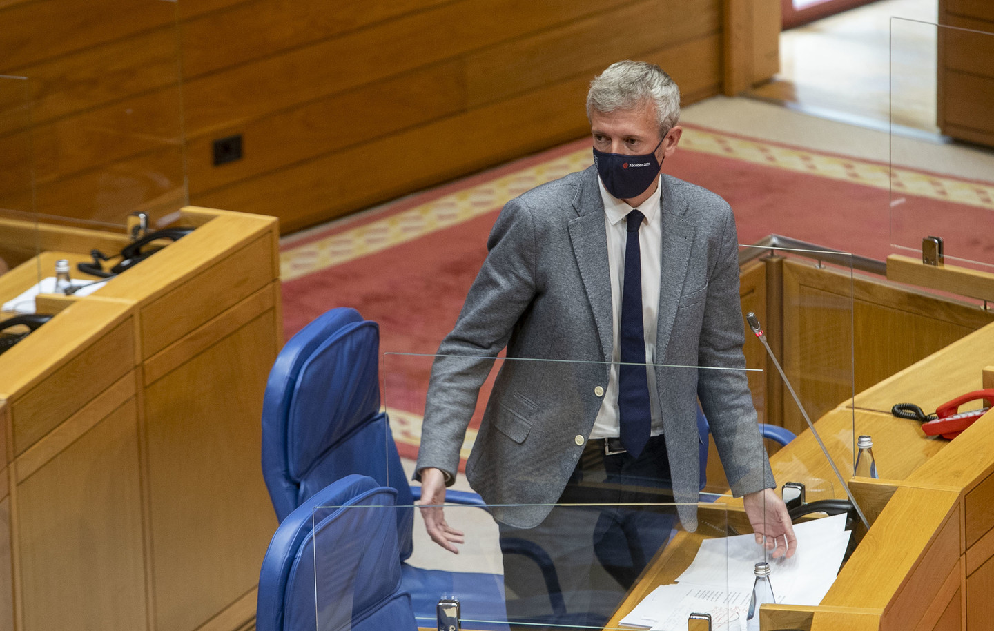 Alfonso Rueda, en el Parlamento de Galicia.